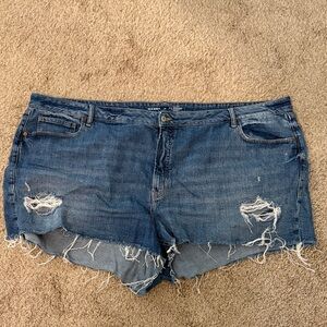 Old Navy Women's Distressed Denim Shorts - Blue